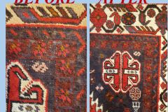 Before and After repair rug