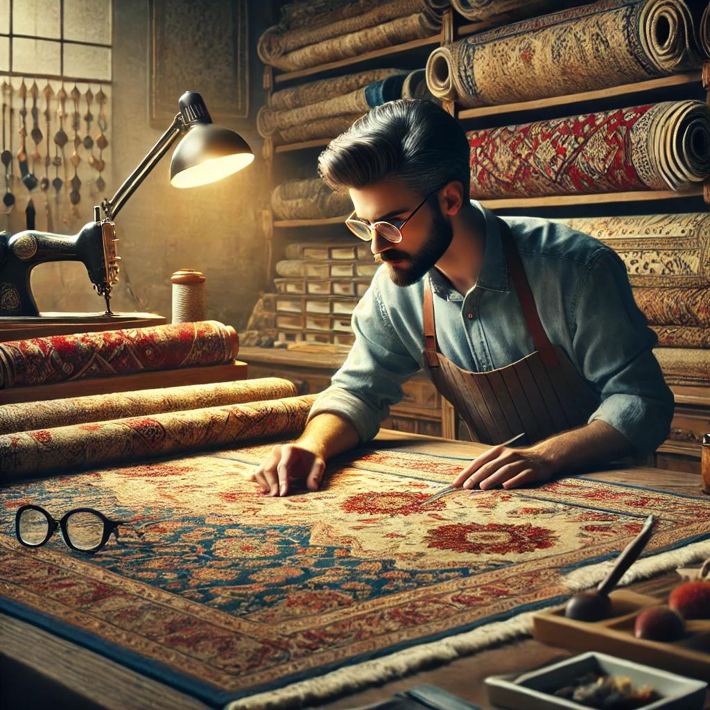 Artisan Persian Rug Inspection