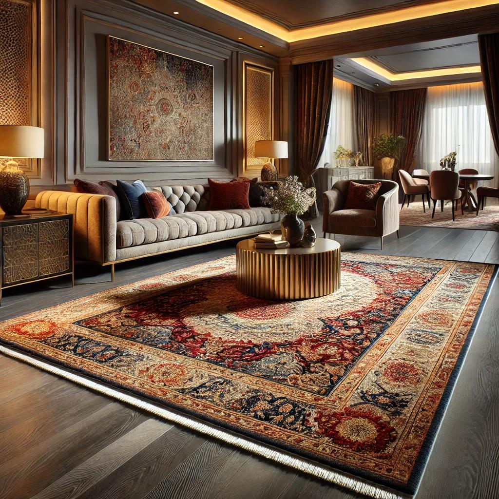 Blended Wool Silk Rug