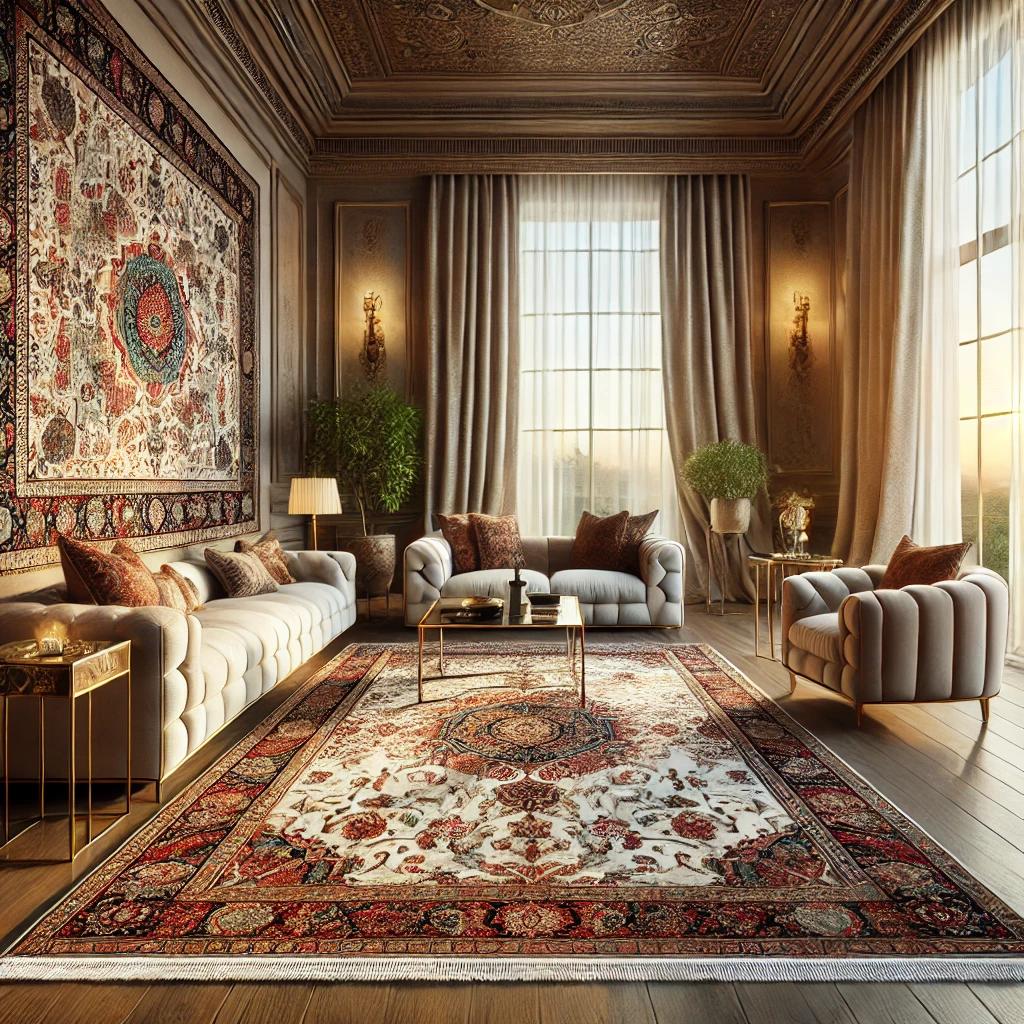 A luxurious living room featuring an exquisite ant