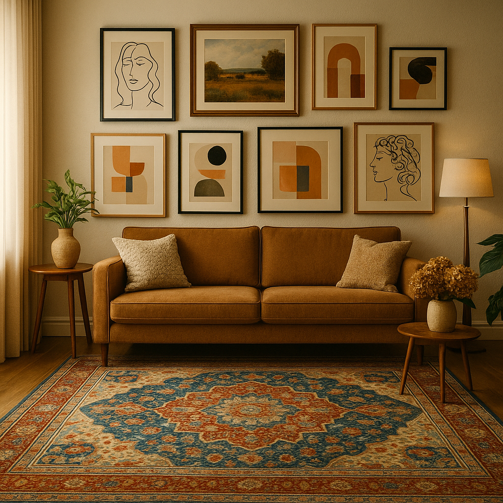 How to Choose Rugs That Complement Art Walls