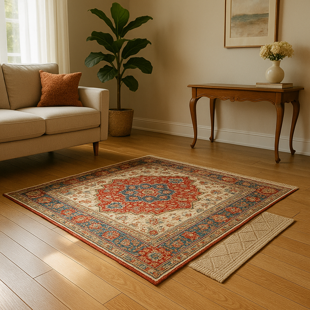 How to Make a Small Rug Work in Large Rooms