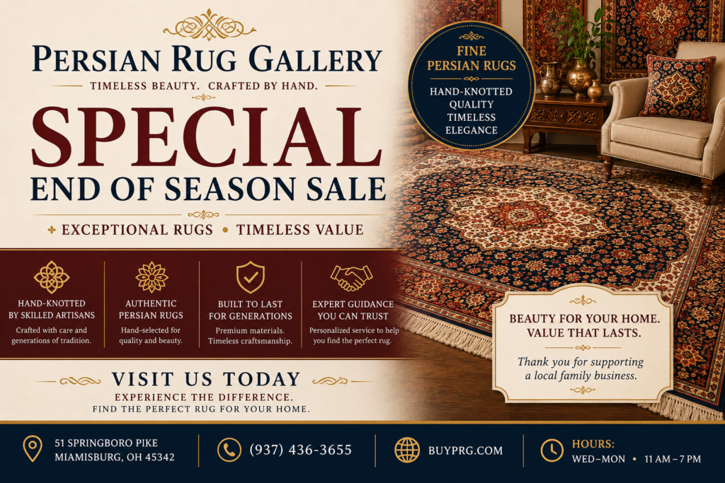 persian rug, end of season sale